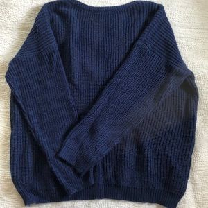 Lulu’s exposed back sweater